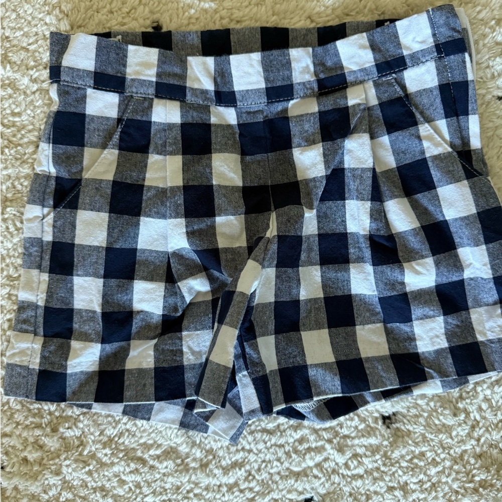 Checkered Navy and White Toddler Shorts